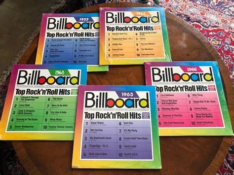 Billboard Top Rock N Roll Hits Five 3313 Lp Record Albums For Years