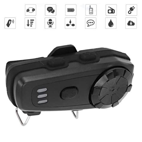 TMISHION Interphone Bluetooth M6 Casque De Moto Interphone Moto MP3