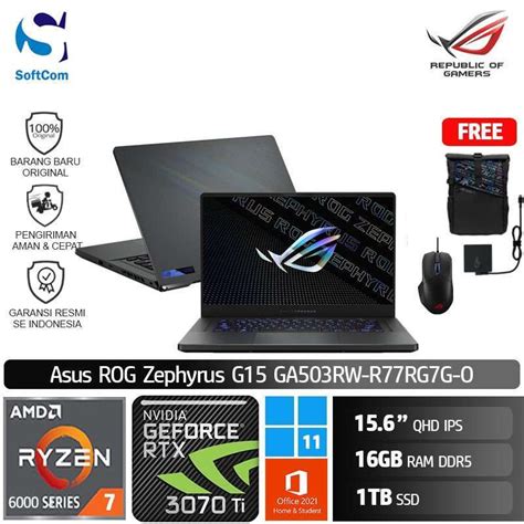 Promo Asus Rog Zephyrus G15 Ga503rw R77rg7g Laptop Gaming Amd Ryzen 7