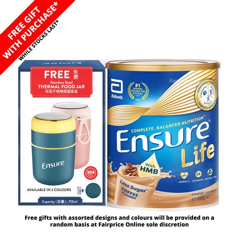 Abbott Ensure Life Adult Milk Powder Coffee Food Jar Ntuc Fairprice