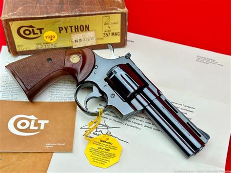 Exceptional Colt Python Magnum Factory Deluxe Royal Blue