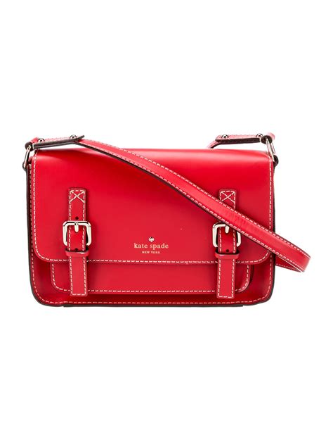 Kate Spade New York Leather Crossbody Bag Red Crossbody Bags Handbags Wka361466 The Realreal