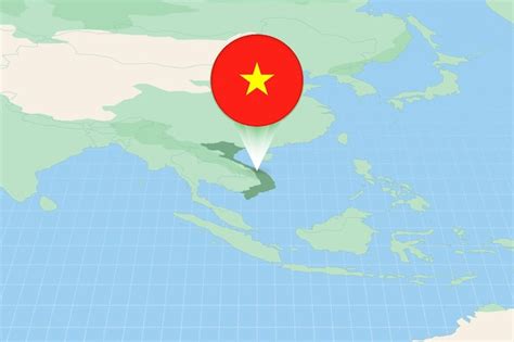 Ilustraci N Del Mapa De Vietnam Con La Bandera Ilustraci N Cartogr Fica