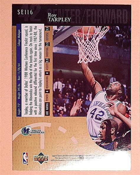 1994 95 UPPER DECK SPECIAL EDITION GOLD SE116 ROY TARPLEY DALLAS