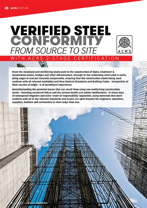 Acrs Home Australasian Certification Authority For Reinforcing Steel