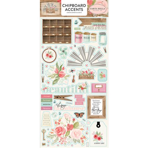 Carta Bella Paper Farmhouse Market Accents Chipboard Stickers