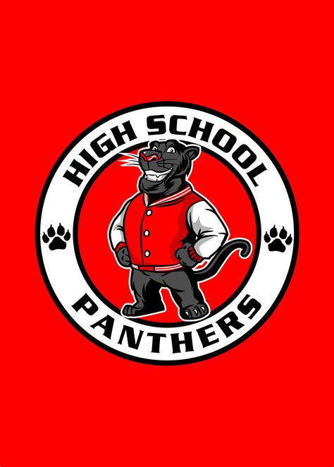 High School Panthers Mascot