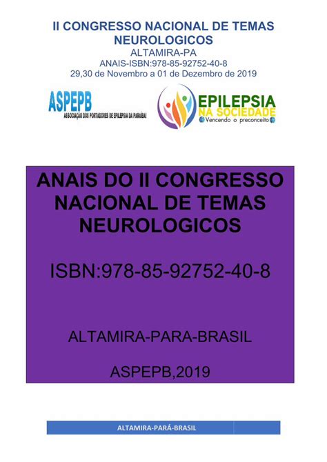 PDF ANAIS DO II CONGRESSO NACIONAL DE TEMAS NEUROLOGICOS DOKUMEN TIPS