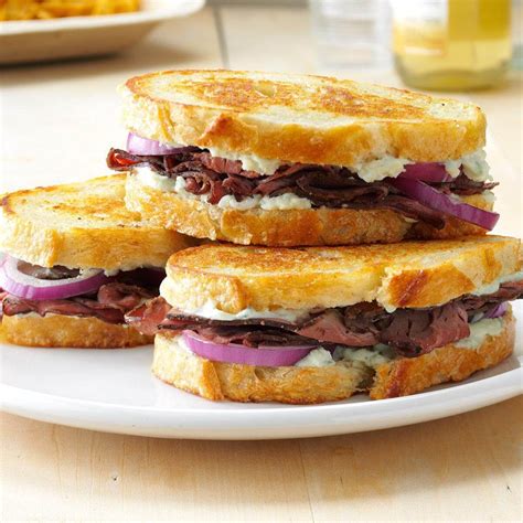 Grilled Beef And Blue Cheese Sandwiches Recipe Taste Of Home