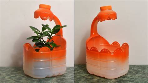 Creative Planter From Plastic Container Plastic Bottle Craft Ideas