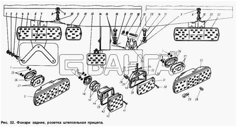 ГАЗ ГАЗ-3307 Фонари задние розетка штепсельная прицепа-99