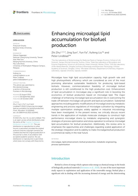 Pdf Enhancing Microalgal Lipid Accumulation For Biofuel Production