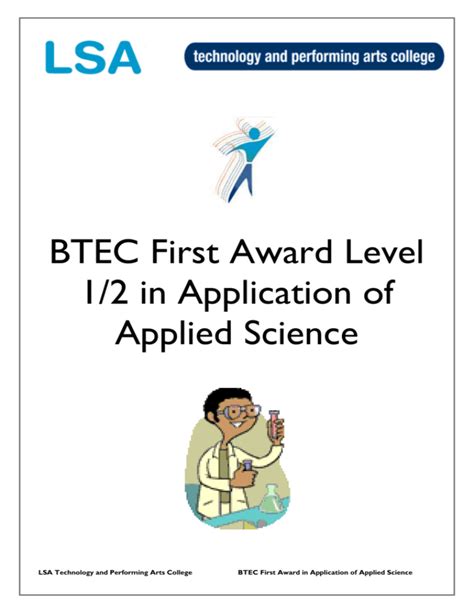 Pupil Booklet Application Of Applied Science