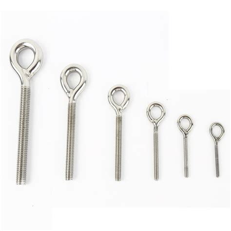 1pcs M8 M10 M12 M14 304 Stainless Steel Sheep Eye Screw Bolt Ring Hook