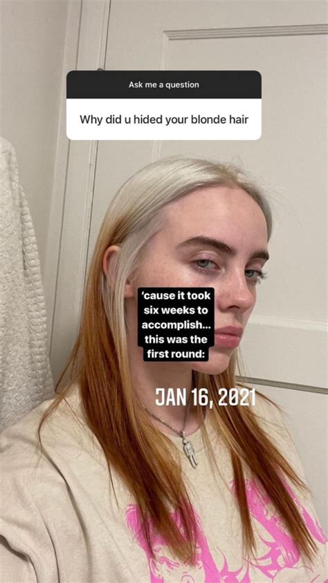 Pin By On Bill Billie Eilish Billie Blonde Hair