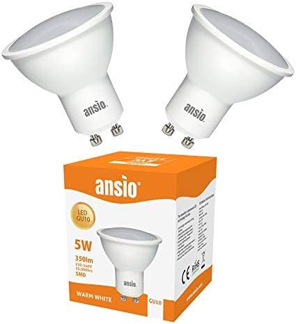 ALUSSO GU10 LED Spotlight Bulbs 5W GU10 LED Light Bulbs Warm White