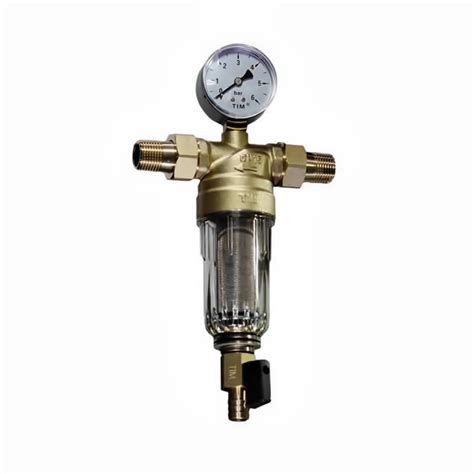 Фильтр самопромывной 3/4" НН для холодной воды, с манометром ...