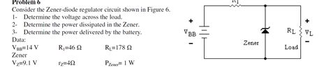 Solved Consider The Zener Diode Regulator Circuit Shown In