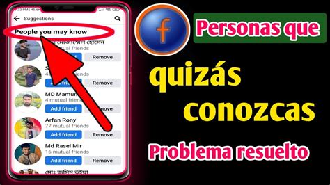 La Opci N De Personas Que Quiz S Conozcas No Se Muestra En Facebook