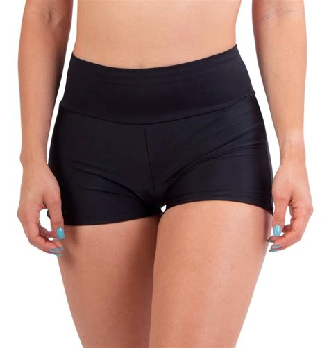Ripley PARTE DE ABAJO BIKINI SHORT TIRO ALTO PRETINA