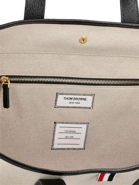 THOM BROWNE - Medium Cotton Tote Bag Thom Browne