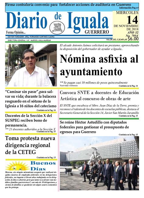 Calaméo Miercoles 14 De Noviembre De 2018 Diario De Iguala