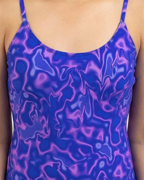 Shop Topanga Girls Electra One Piece Swimsuit In Bluepurple Fast Shipping And Easy Returns