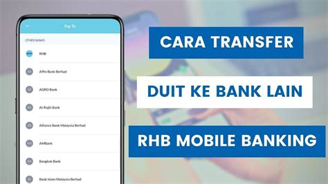 Cara Pindah Duit Atau Transfer Money Dari Akaun Rhb Ke Akaun Bank Lain