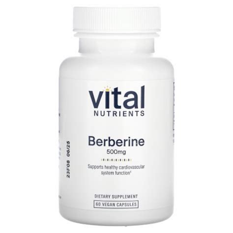 Vital Nutrients Berberine Mg Vegan Capsules Count Kroger