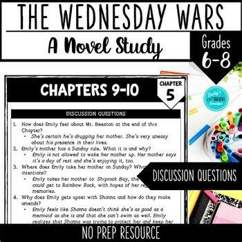 The Wednesday Wars Novel Study Vocabulary Comprehension Pack TPT