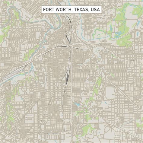 Fort Worth Street Map C Foat Wuth I Luv U Fort Worth Map