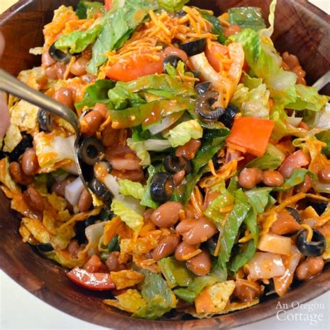 Tex Mex Salad With Ranch Style Beans And Homemade Dressing An Oregon