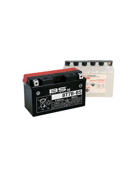 Batterie BS BATTERY Sans Entretien Avec Pack Acide BT7B