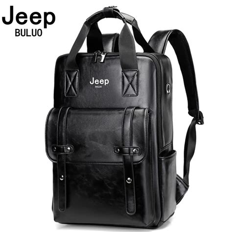 JEEP BULUO Waterproof 14 Inch Laptop Outdoor Sports Backpack Casual Men