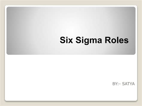 Lean Six Sigma White Belt Webinar