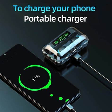 Беспроводные сенсорные наушники со встроенным Power Bank TWS F9-5 ...