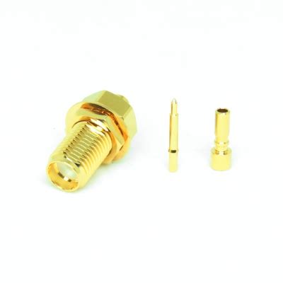 Sma Rp Bulkhead Crimp Jack For Rg Cable