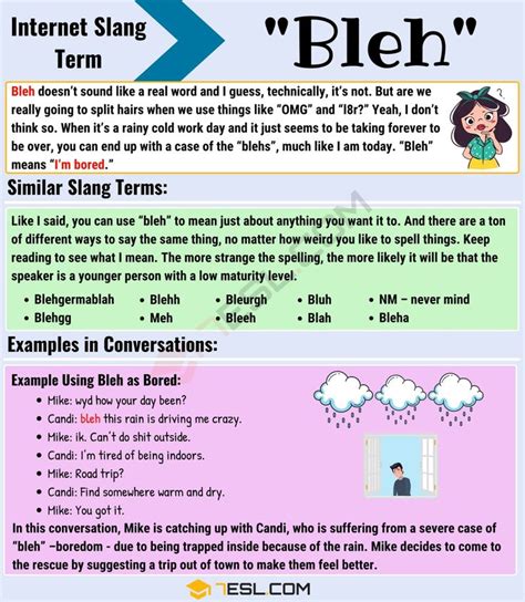 Bleh Meaning: What Does the Incredible Term "Bleh" Mean? • 7ESL | Slang ...