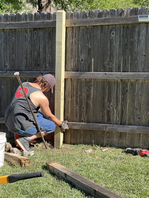 Fence post replacement Kansas City. Is your fence leaning? Fence Repair ...