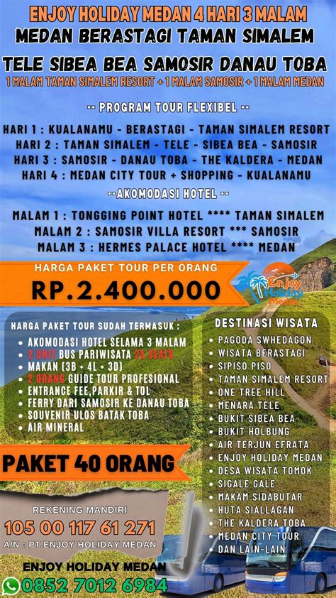 Paket Wisata Taman Simalem Resort 4 Hari 3 Malam TOUR DANAU TOBA MURAH