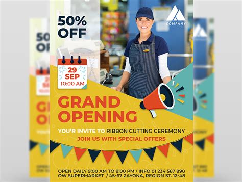 Grand Opening Flyer Template by OWPictures on Dribbble