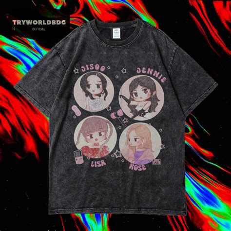 Jual Tryworldbdg Official Blackpink Kaos Oversized Kaos Washed