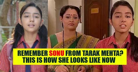 Remember Old Sonu From “Taarak Mehta Ka Ooltah Chashmah”? This Is How ...