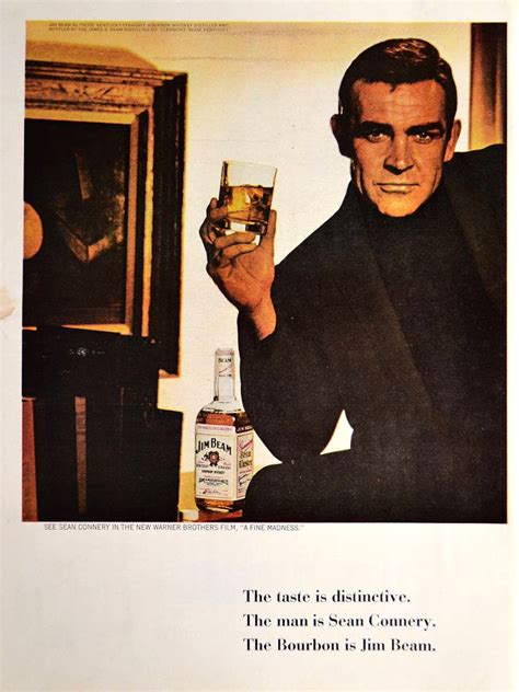 1966 Jim Beam Bourbon Whiskey Advert Featuring Sean Connery Dc Vintage Watches