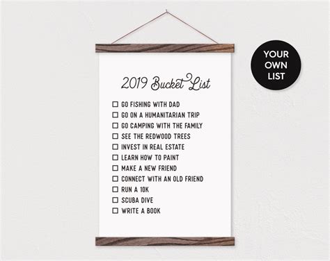 New Year Bucket List - Etsy