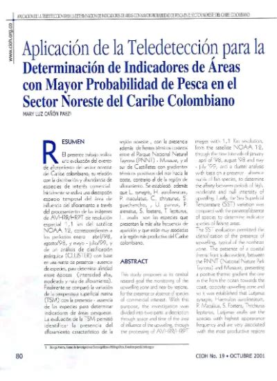 Aplicaci N De La Teledetecci N Para La Determinaci N De Indicadores De