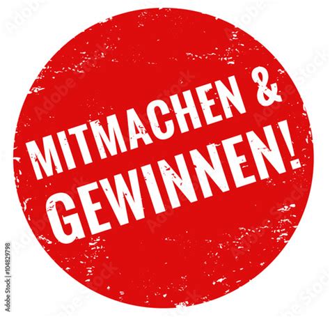 Mitmachen Und Gewinnen Stempel Rot Grunge Stockfotos Und Lizenzfreie