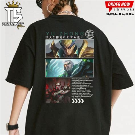 CUSTOM KAOS MOBILE LEGEND 01 BEBAS REQUEST HERO FAVORIT KAMU HERO