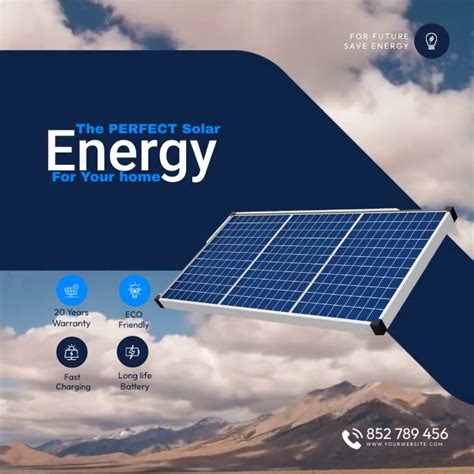 Renewable And Clean Solar Energy Ad Template Postermywall