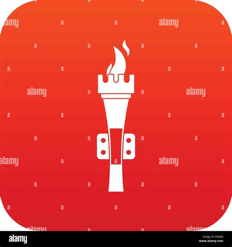 Torch Icon Digital Red Stock Vector Image Art Alamy